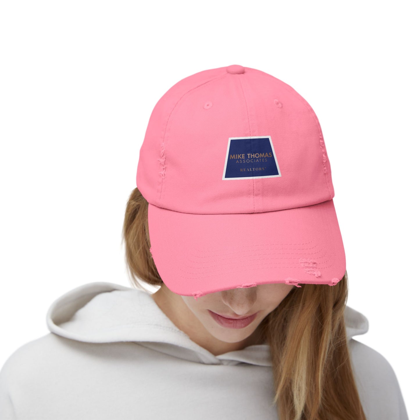 Unisex Distressed Cap with Realtor Logo - Casual Everyday Accessory