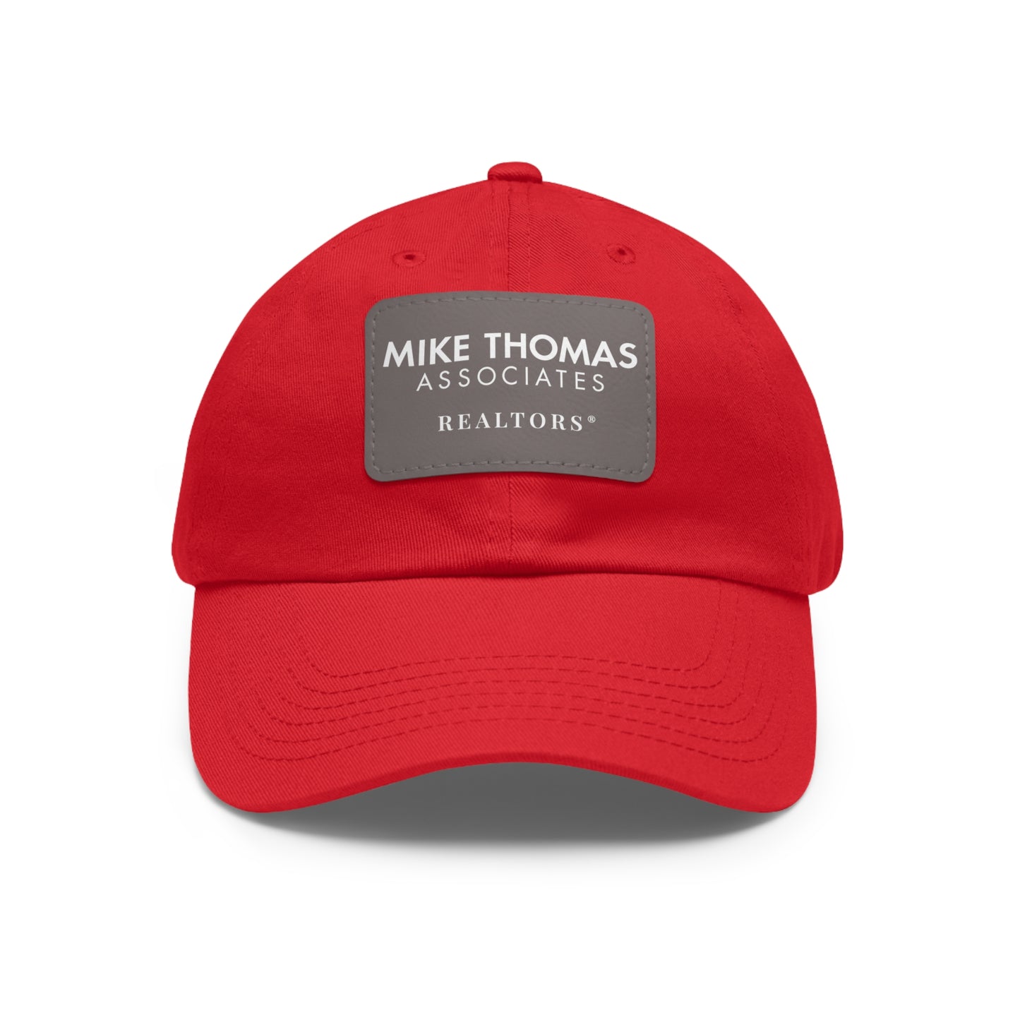 Classic Dad Hat with Leather Patch - Personalized Realtor Cap