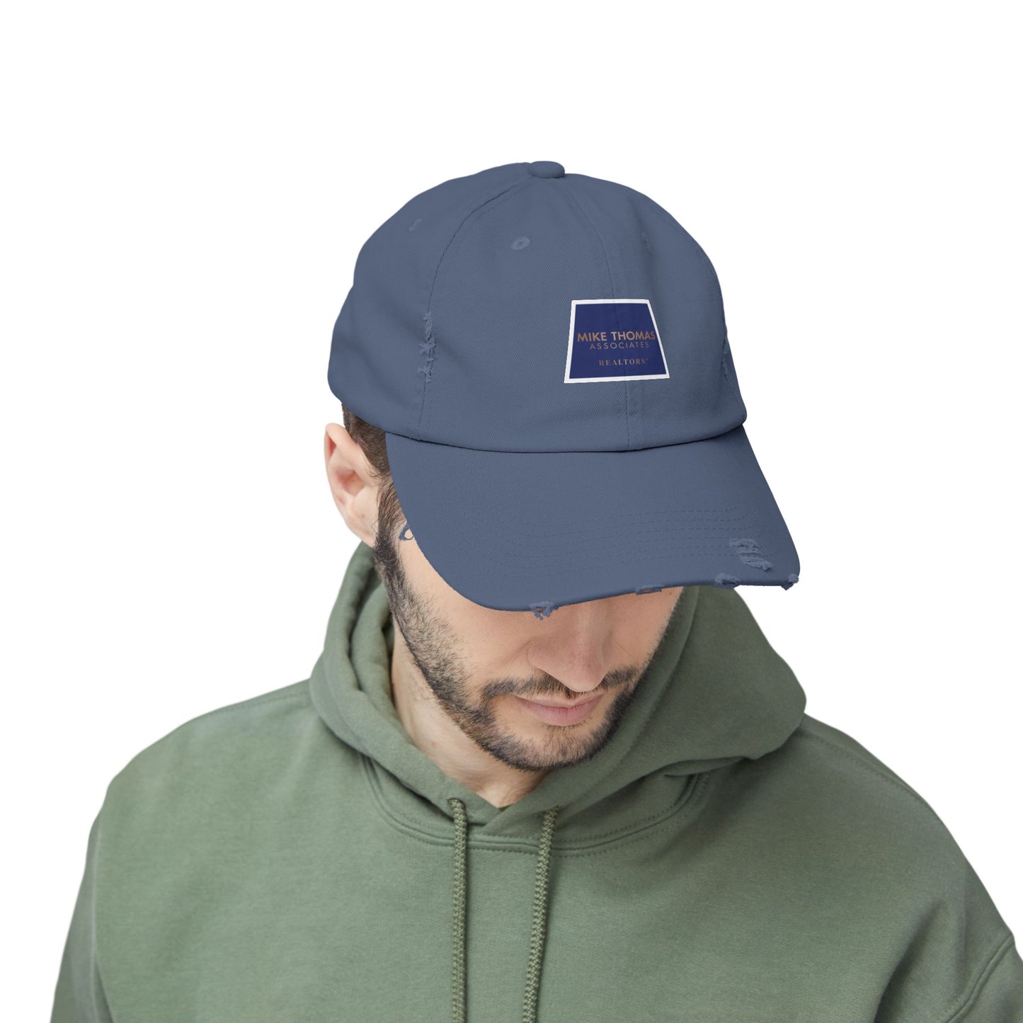 Unisex Distressed Cap with Realtor Logo - Casual Everyday Accessory