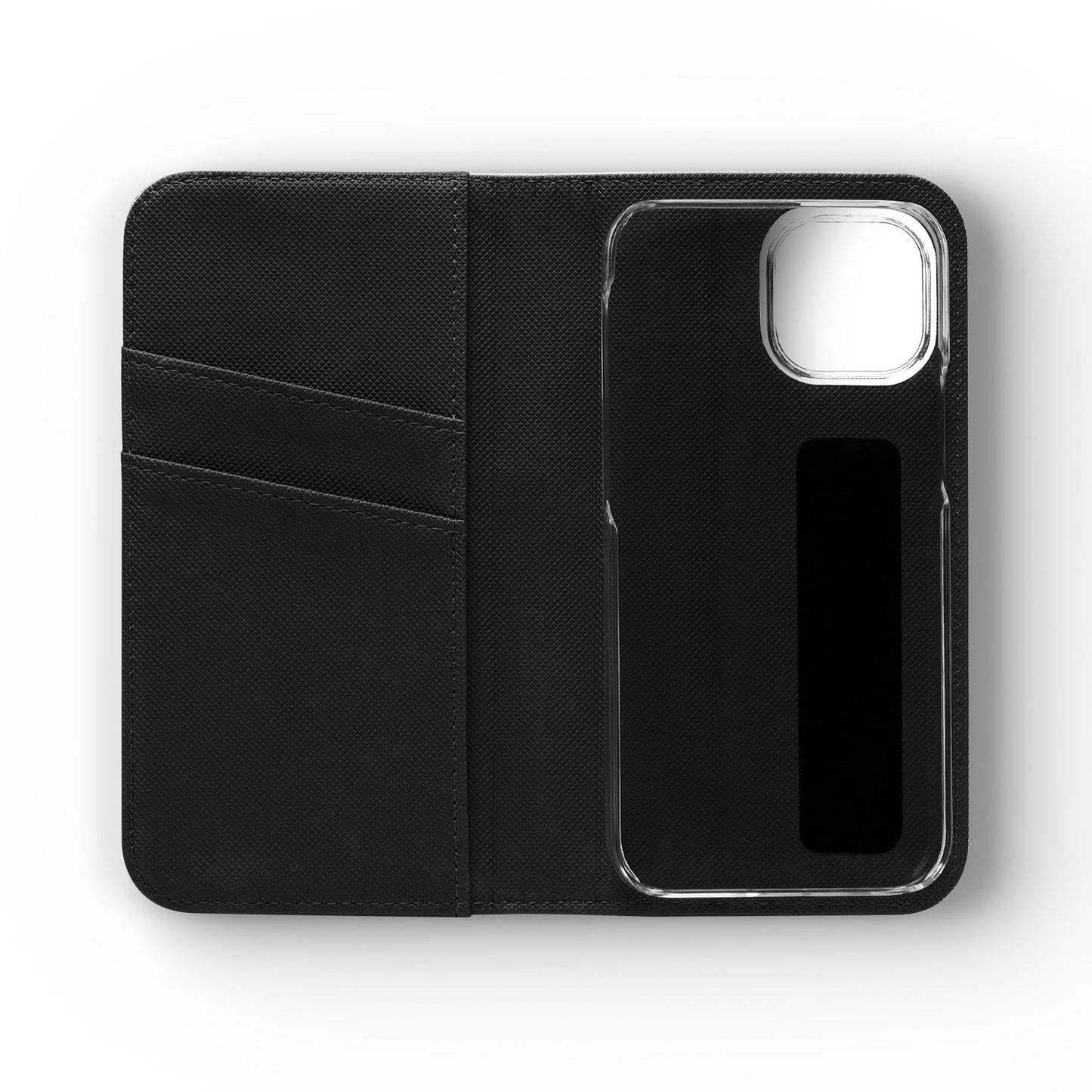 Stylish Flip Case for Smartphones - Geometric Design, Card Slots