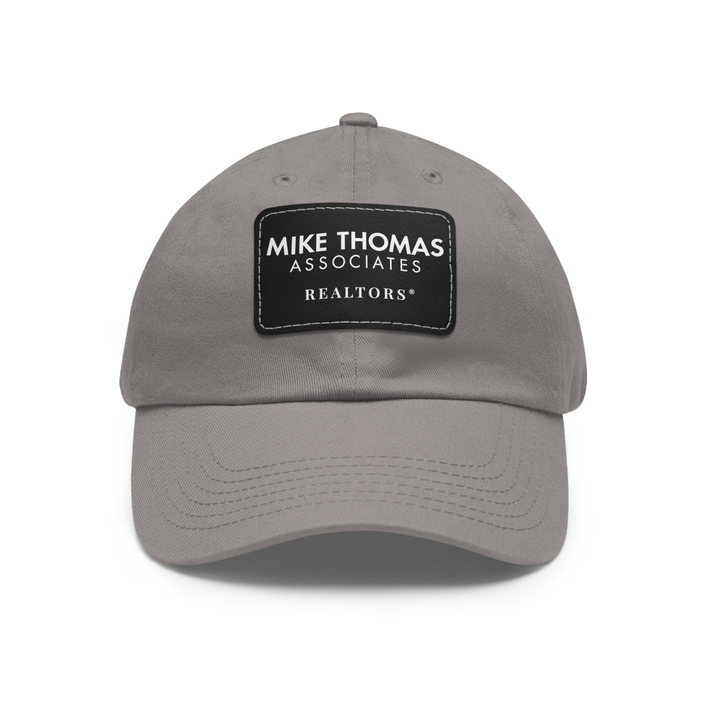 Classic Dad Hat with Leather Patch - Personalized Realtor Cap