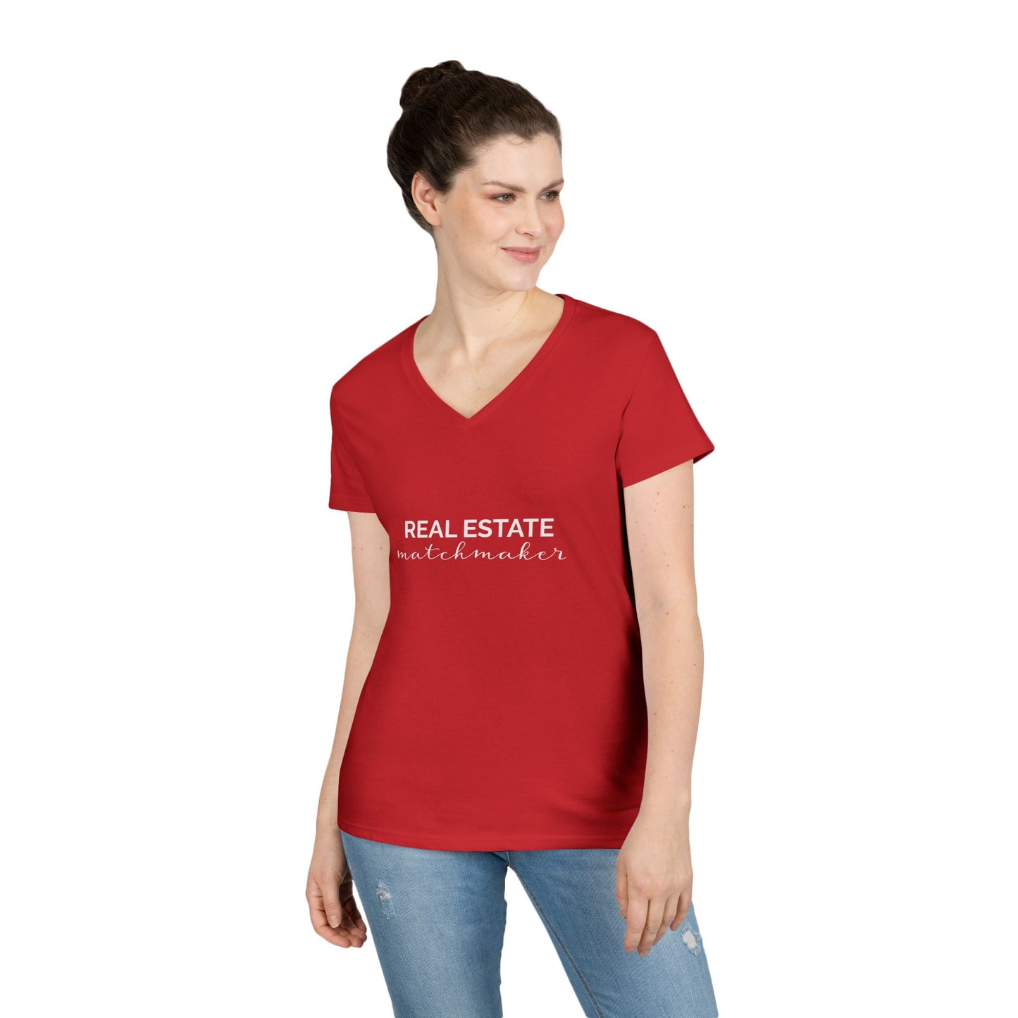Real Estate Matchmaker V-Neck T-Shirt for Realtors