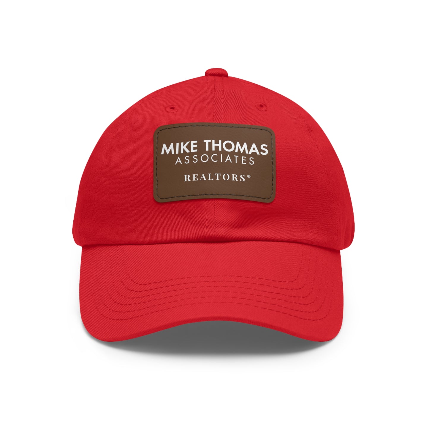 Classic Dad Hat with Leather Patch - Personalized Realtor Cap