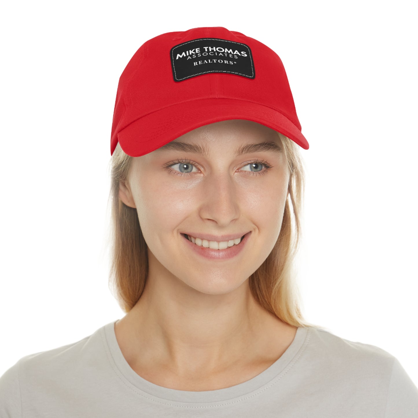 Classic Dad Hat with Leather Patch - Personalized Realtor Cap