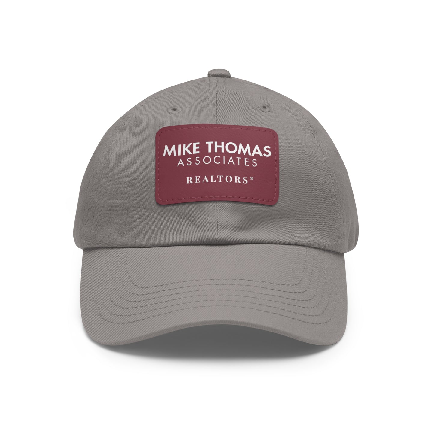 Classic Dad Hat with Leather Patch - Personalized Realtor Cap