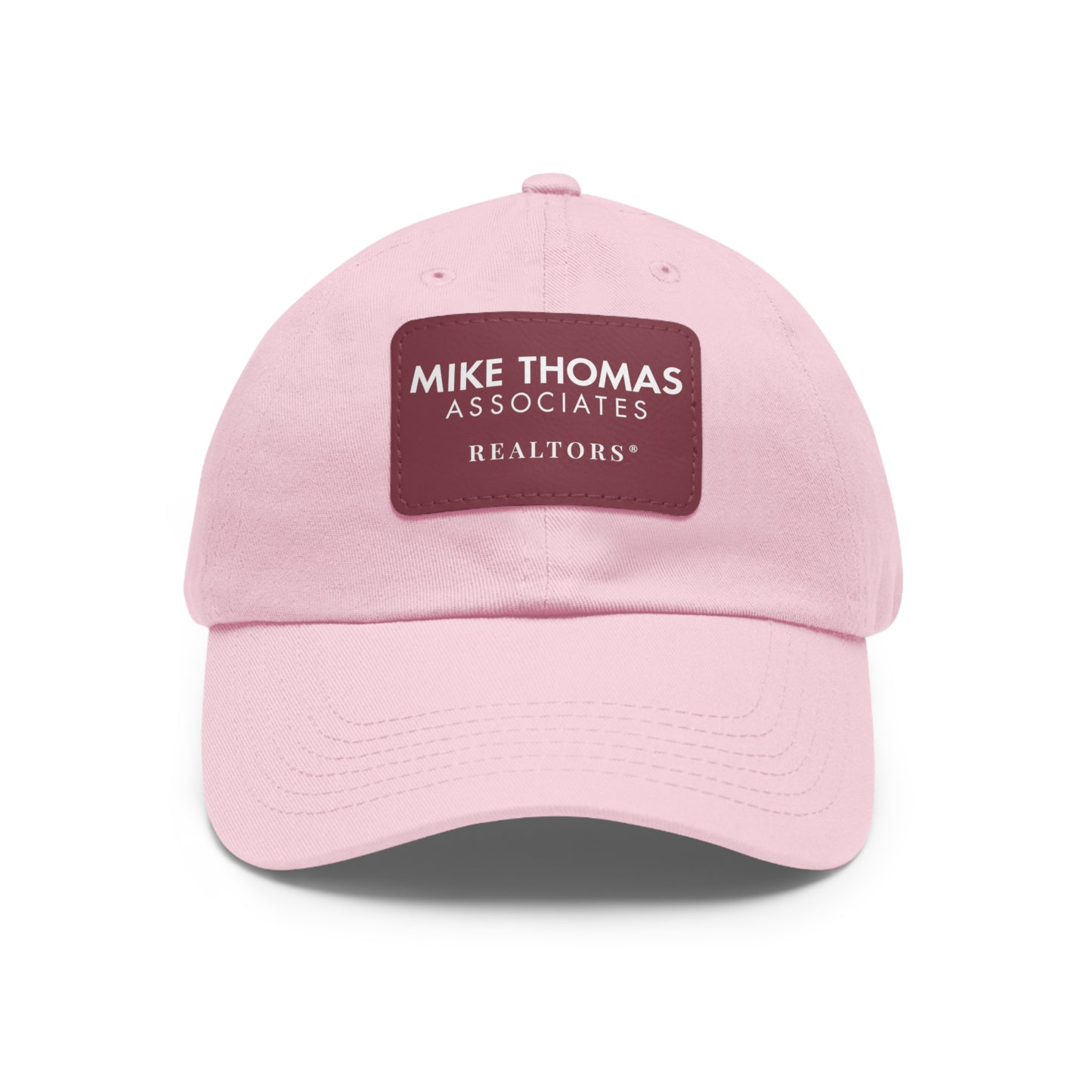 Classic Dad Hat with Leather Patch - Personalized Realtor Cap