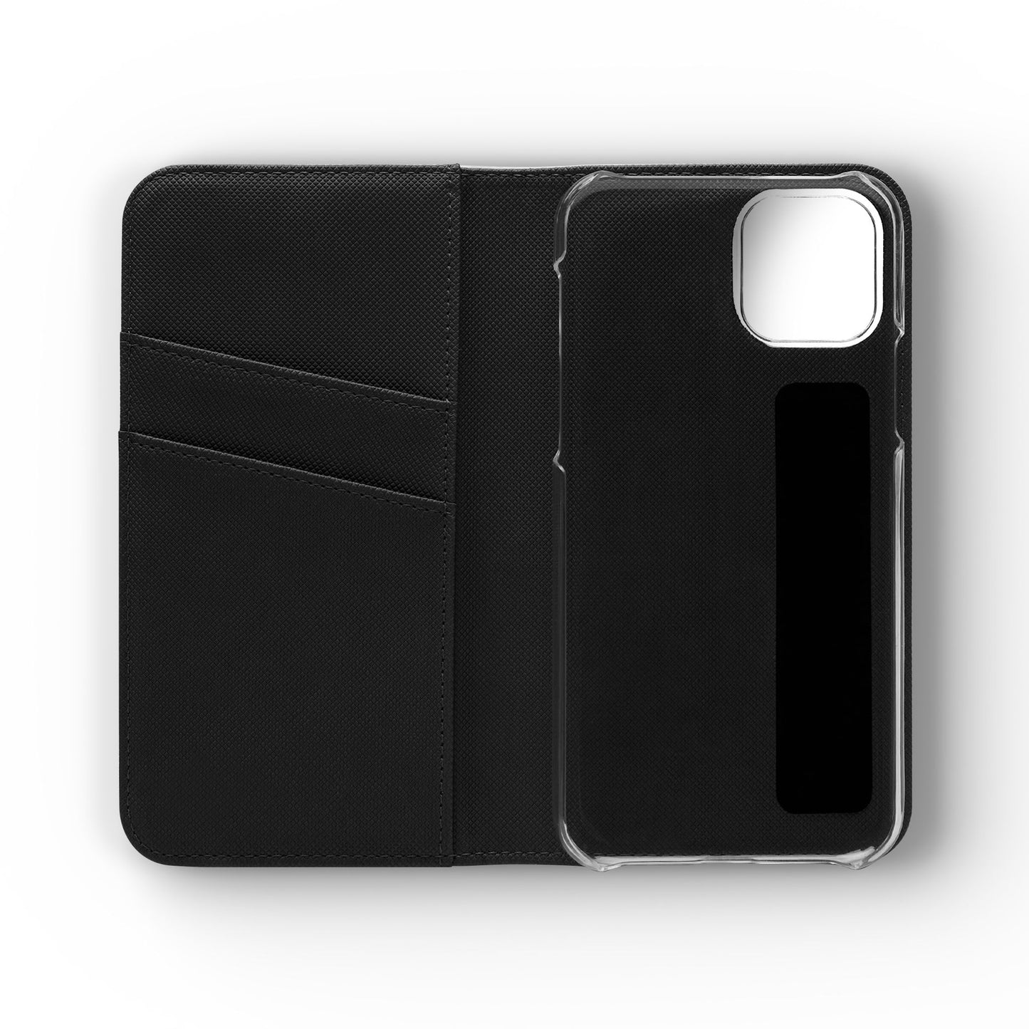 Stylish Flip Case for Smartphones - Geometric Design, Card Slots