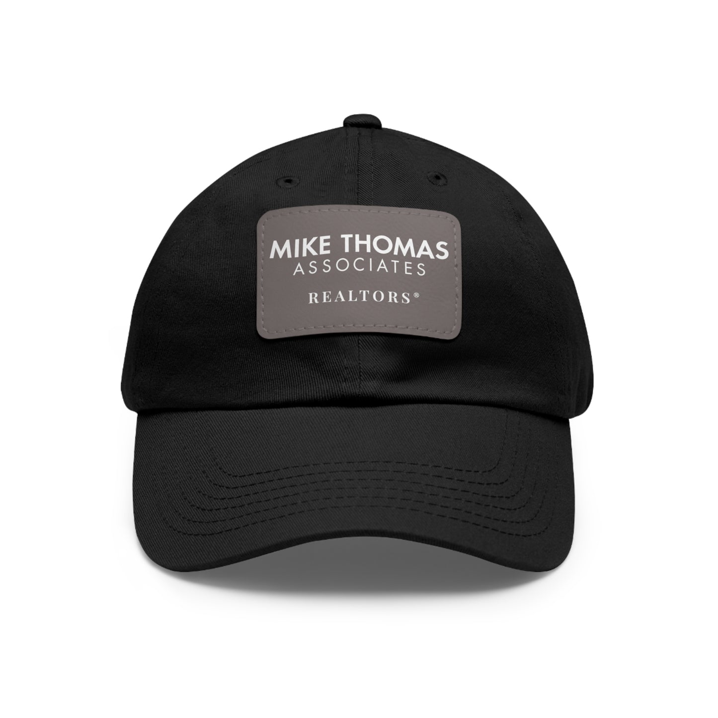 Classic Dad Hat with Leather Patch - Personalized Realtor Cap