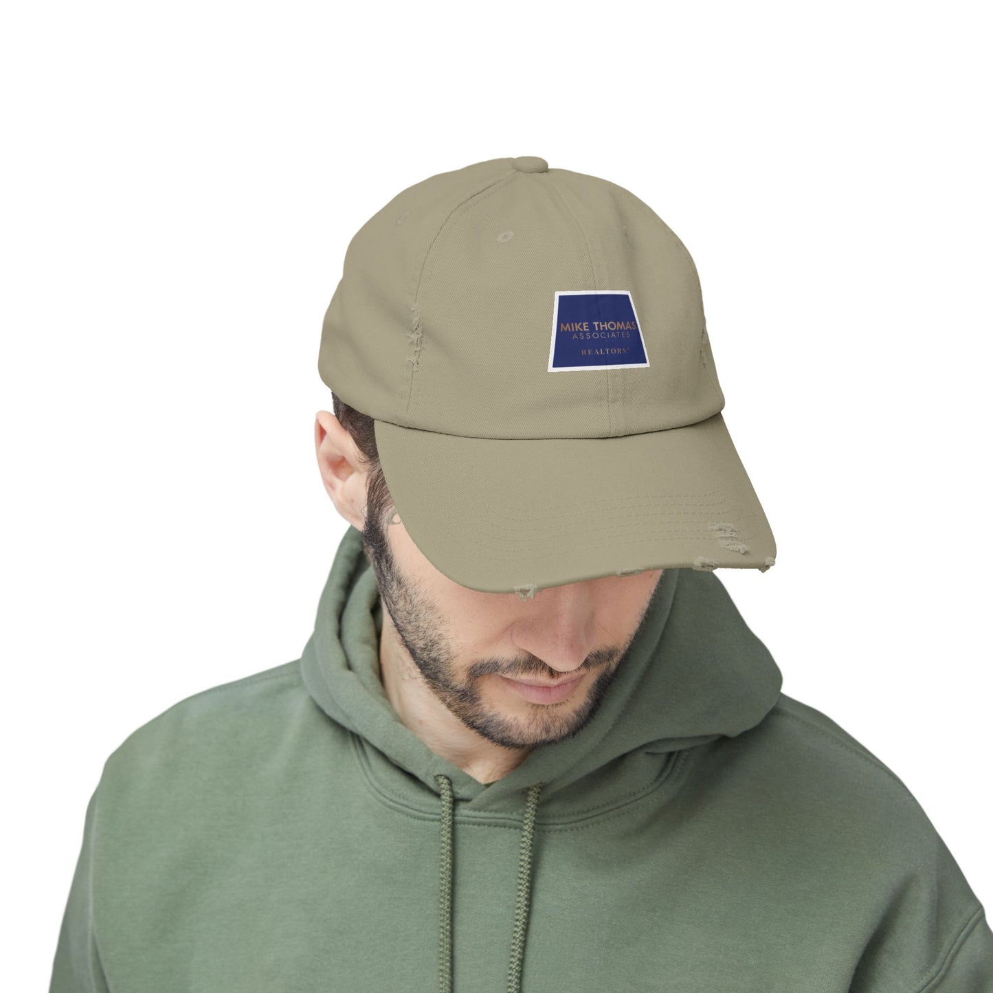Unisex Distressed Cap with Realtor Logo - Casual Everyday Accessory