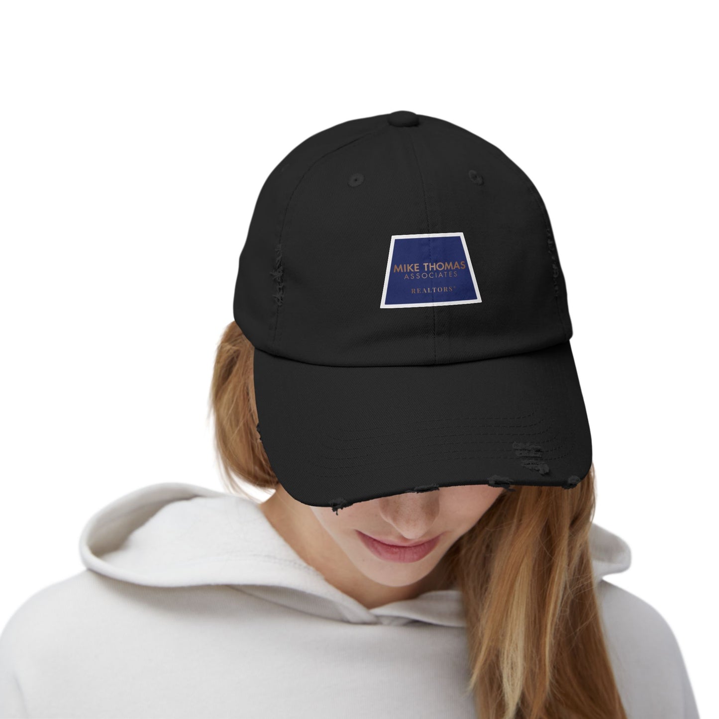 Unisex Distressed Cap with Realtor Logo - Casual Everyday Accessory