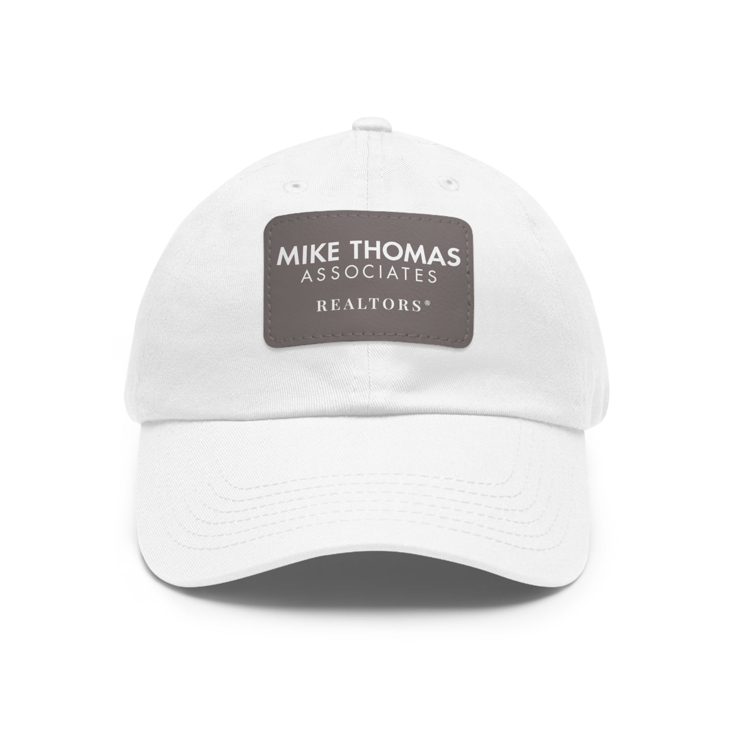 Classic Dad Hat with Leather Patch - Personalized Realtor Cap