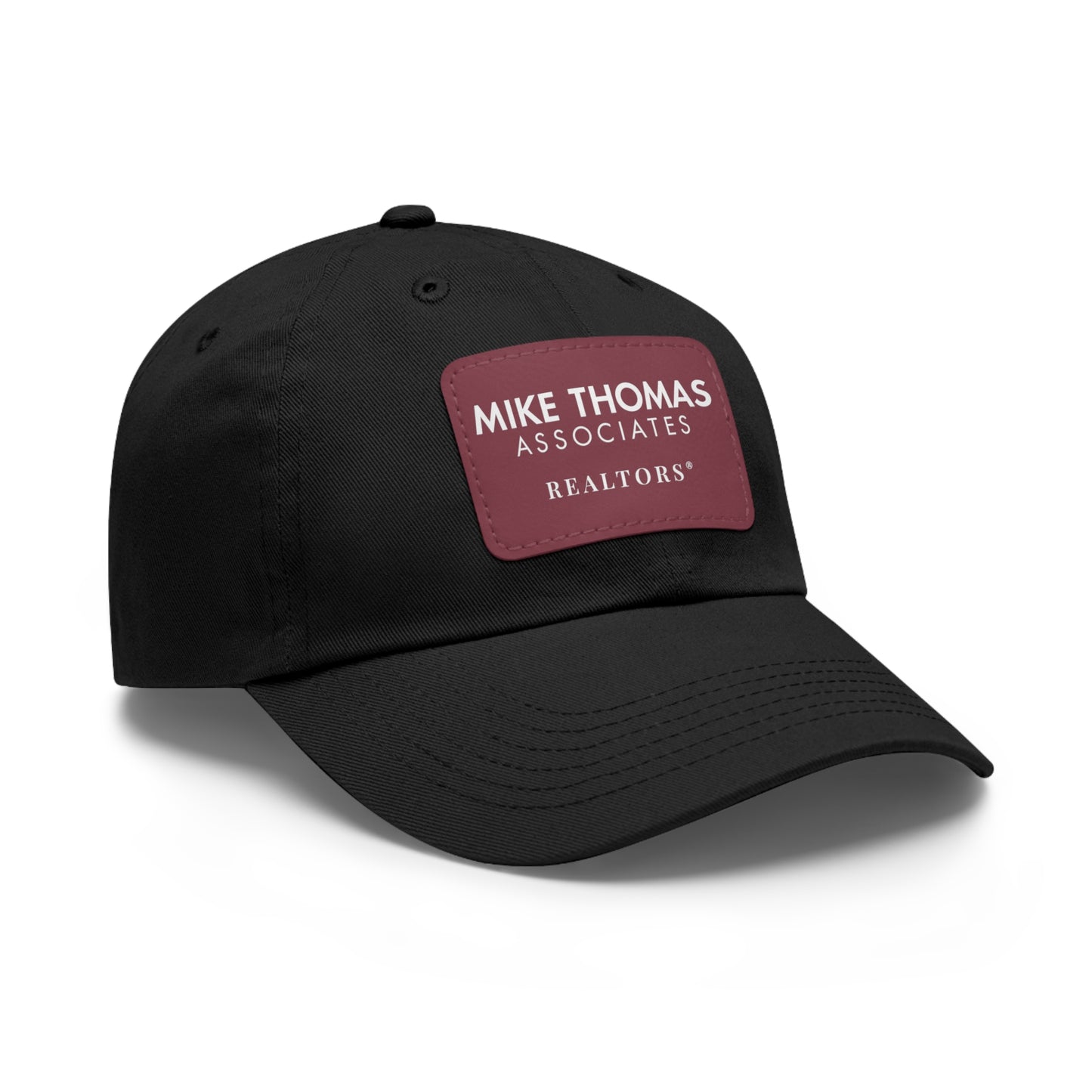 Classic Dad Hat with Leather Patch - Personalized Realtor Cap