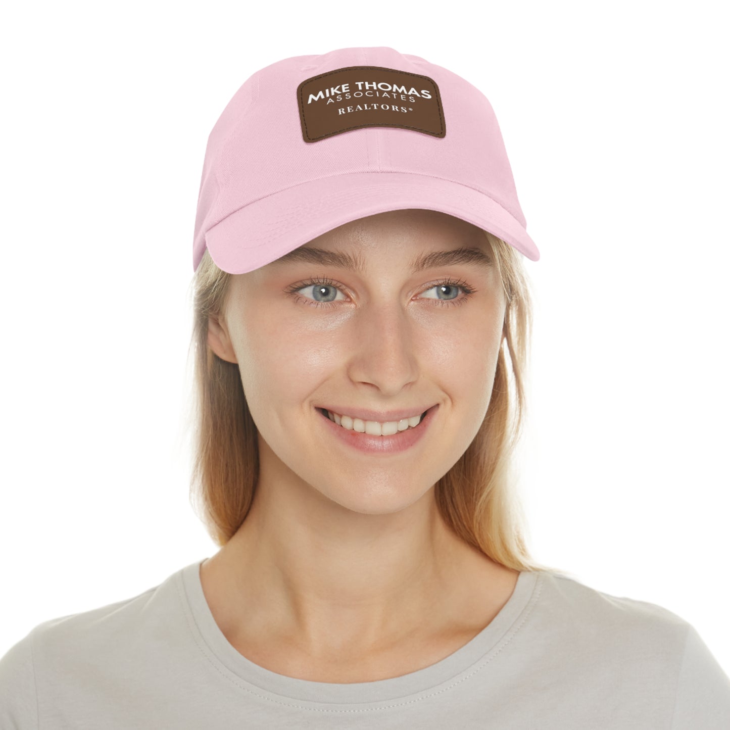 Classic Dad Hat with Leather Patch - Personalized Realtor Cap