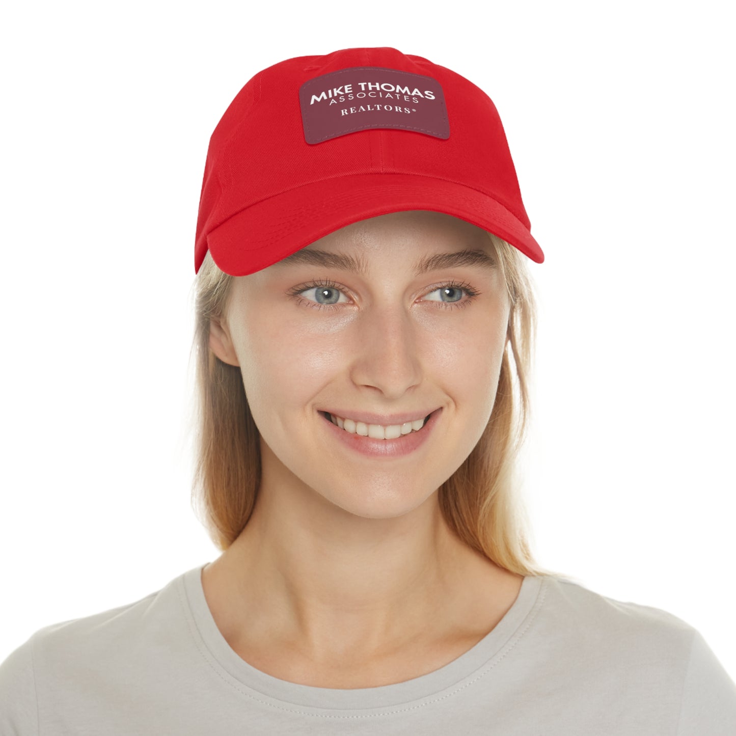 Classic Dad Hat with Leather Patch - Personalized Realtor Cap