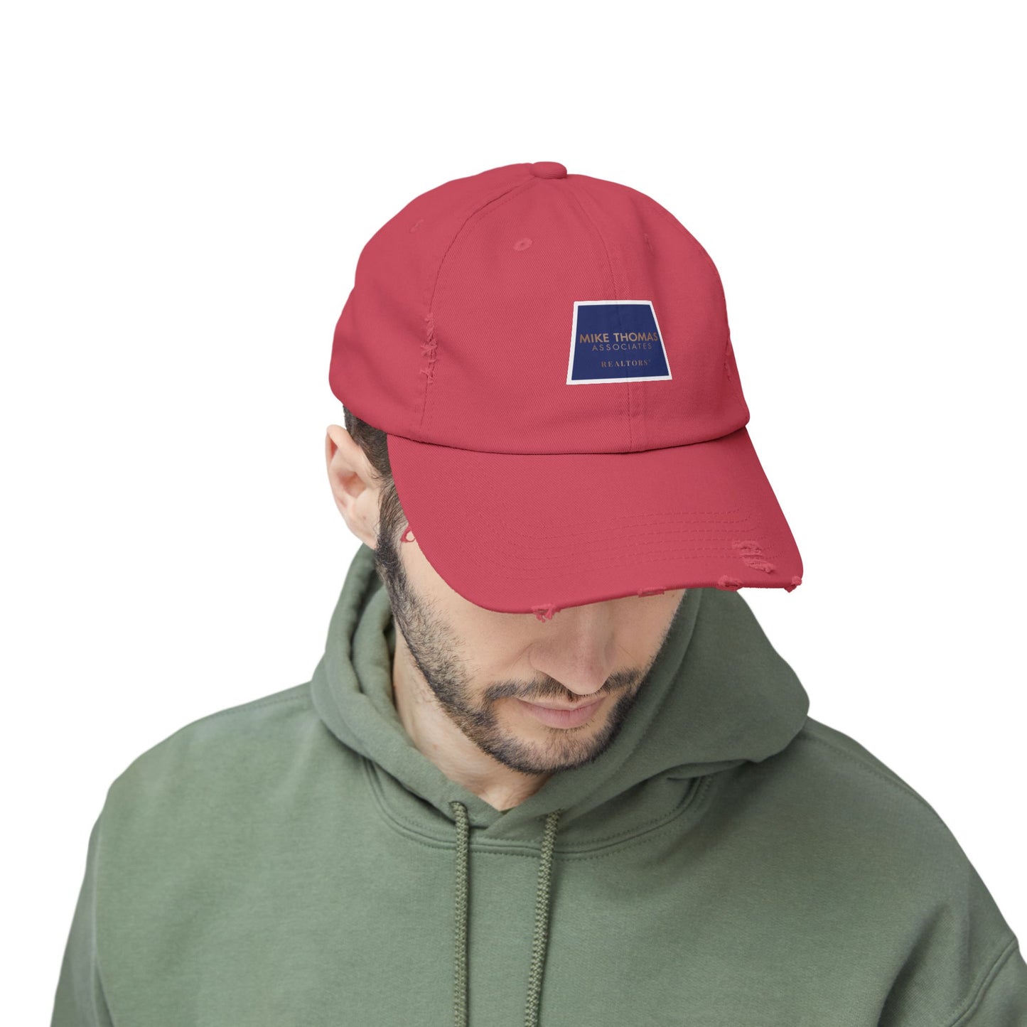 Unisex Distressed Cap with Realtor Logo - Casual Everyday Accessory