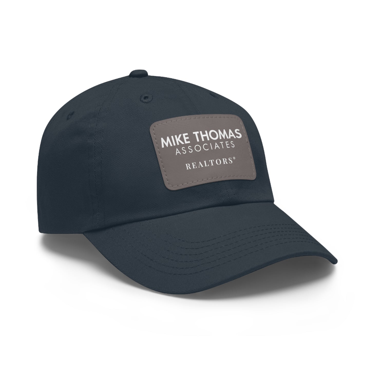 Classic Dad Hat with Leather Patch - Personalized Realtor Cap