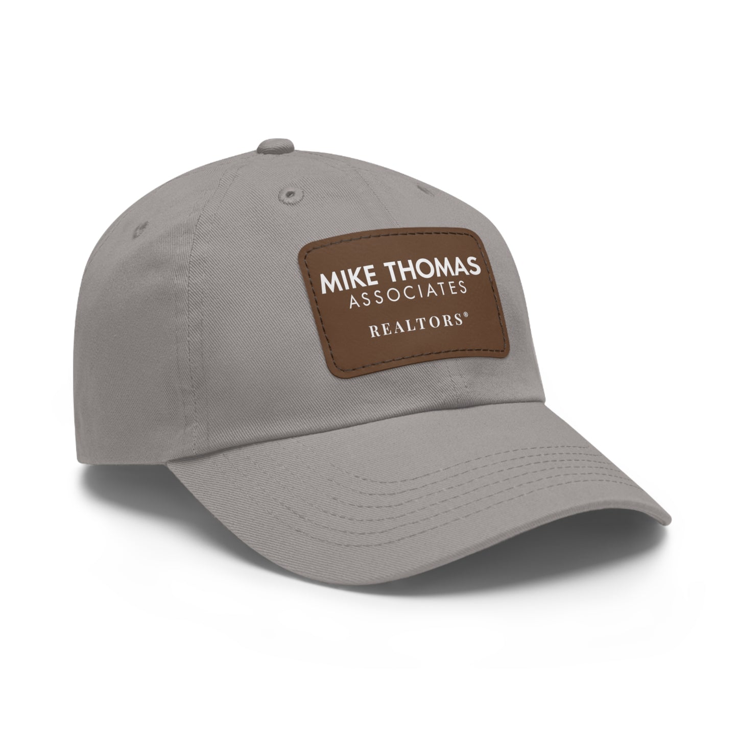 Classic Dad Hat with Leather Patch - Personalized Realtor Cap