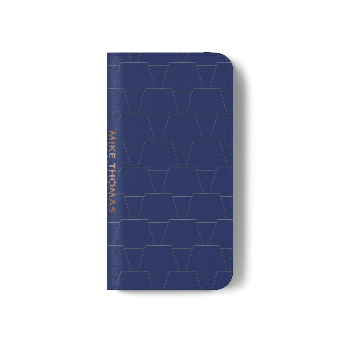 Stylish Flip Case for Smartphones - Geometric Design, Card Slots