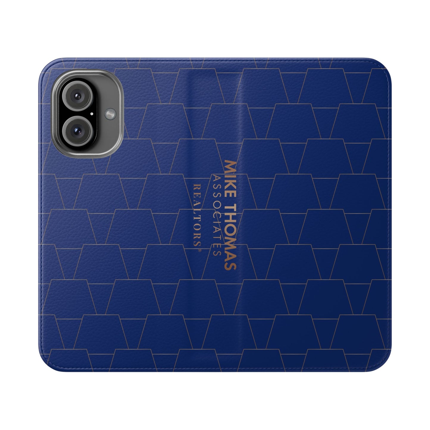 Stylish Flip Case for Smartphones - Geometric Design, Card Slots