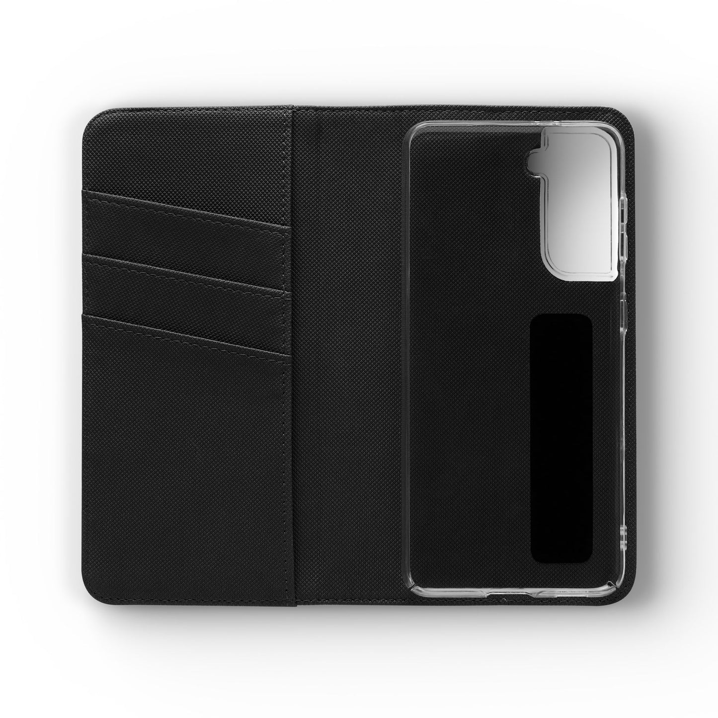 Stylish Flip Case for Smartphones - Geometric Design, Card Slots