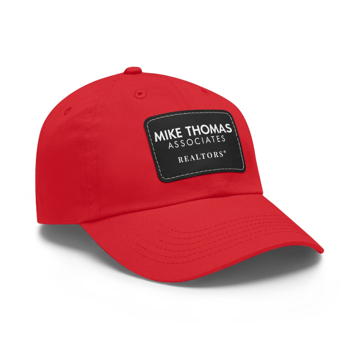 Classic Dad Hat with Leather Patch - Personalized Realtor Cap