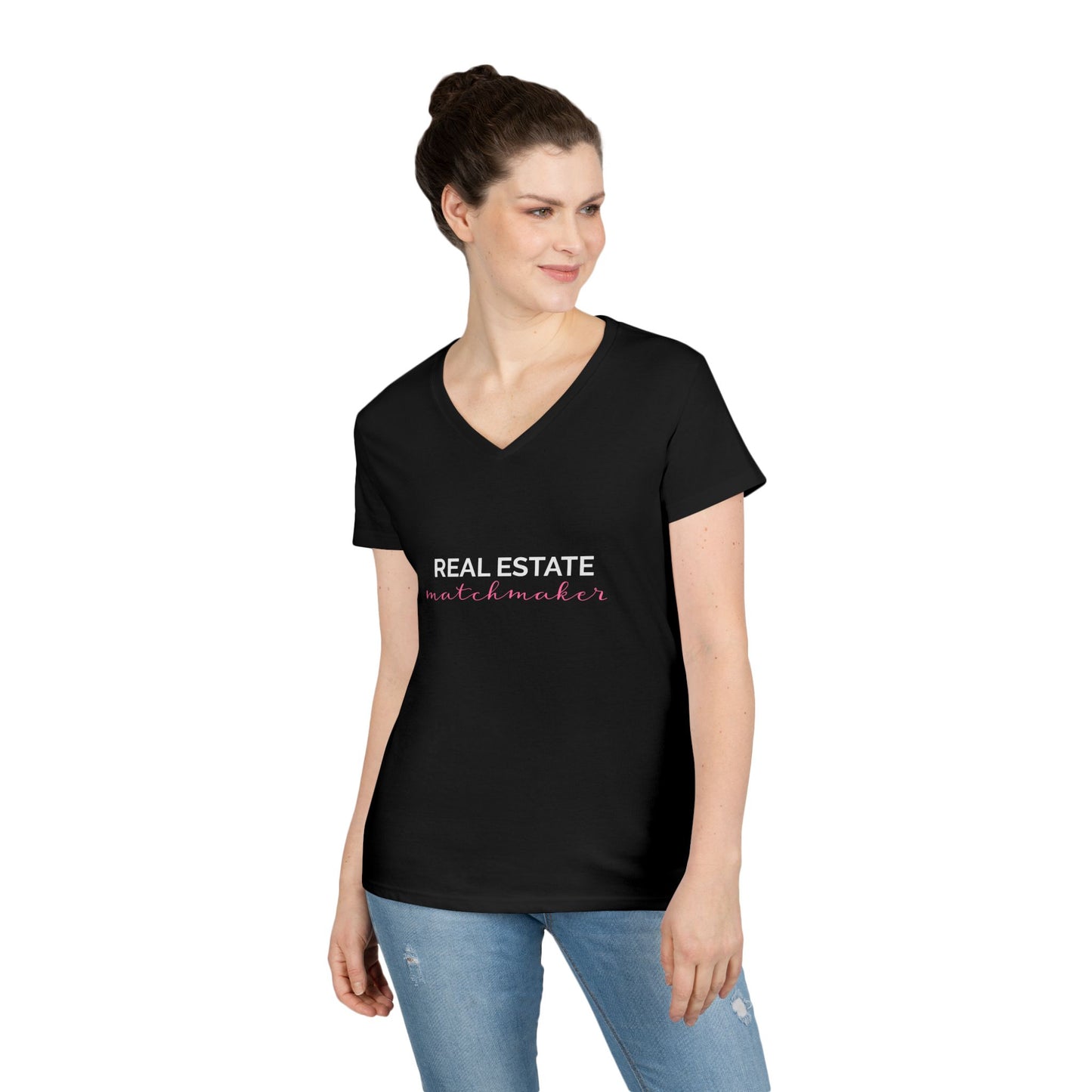 Real Estate Matchmaker V-Neck T-Shirt for Realtors