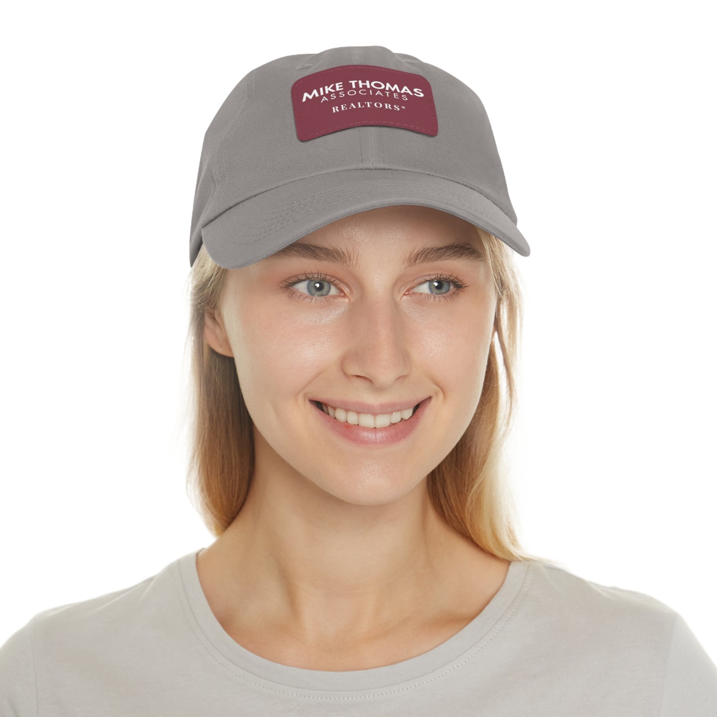 Classic Dad Hat with Leather Patch - Personalized Realtor Cap
