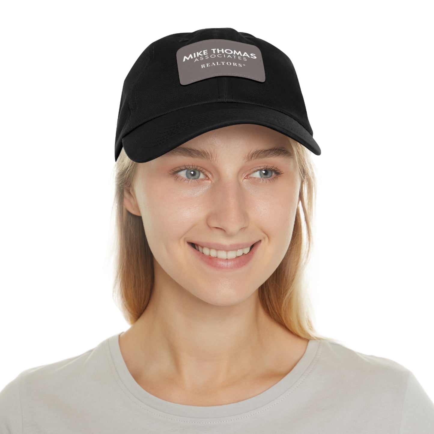 Classic Dad Hat with Leather Patch - Personalized Realtor Cap