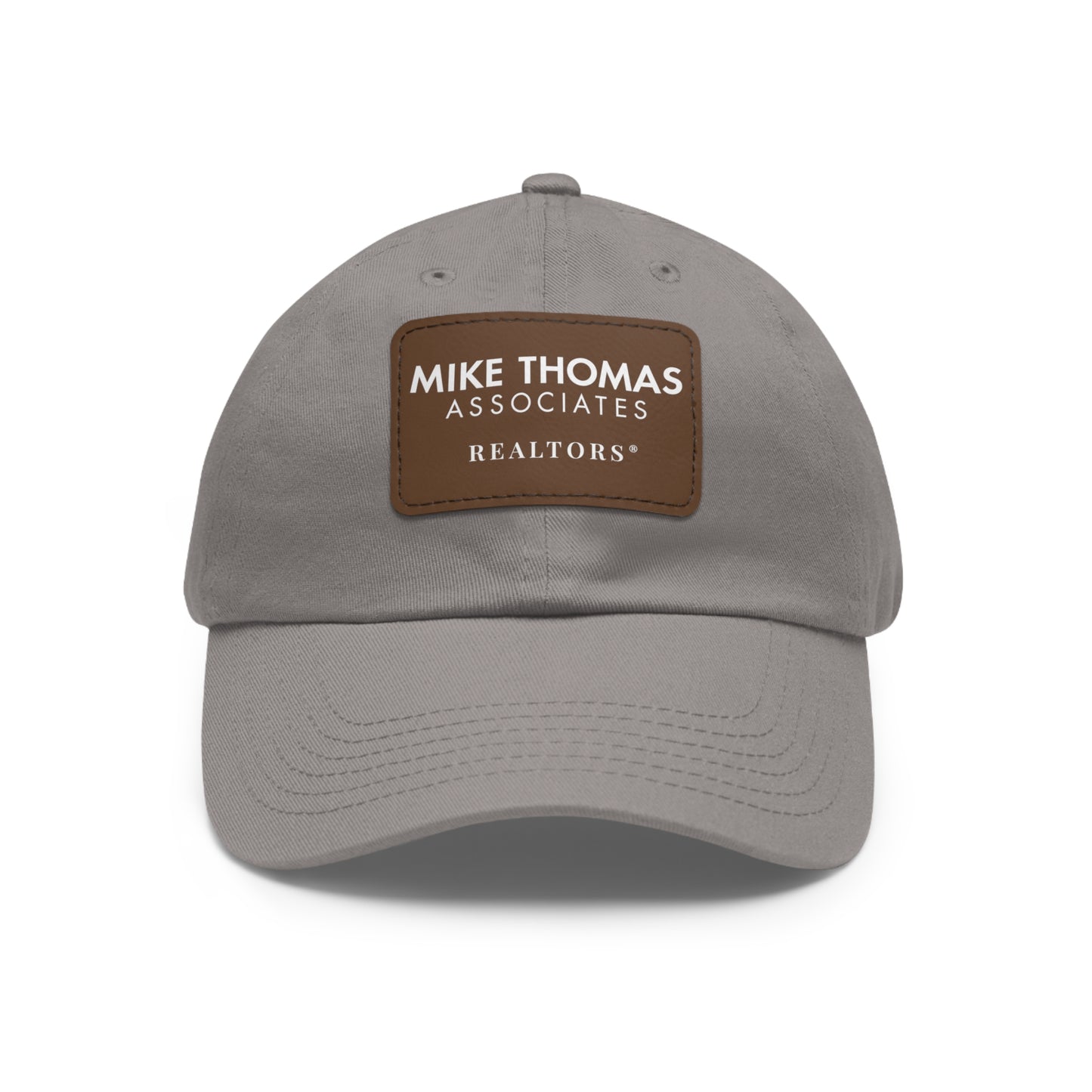 Classic Dad Hat with Leather Patch - Personalized Realtor Cap