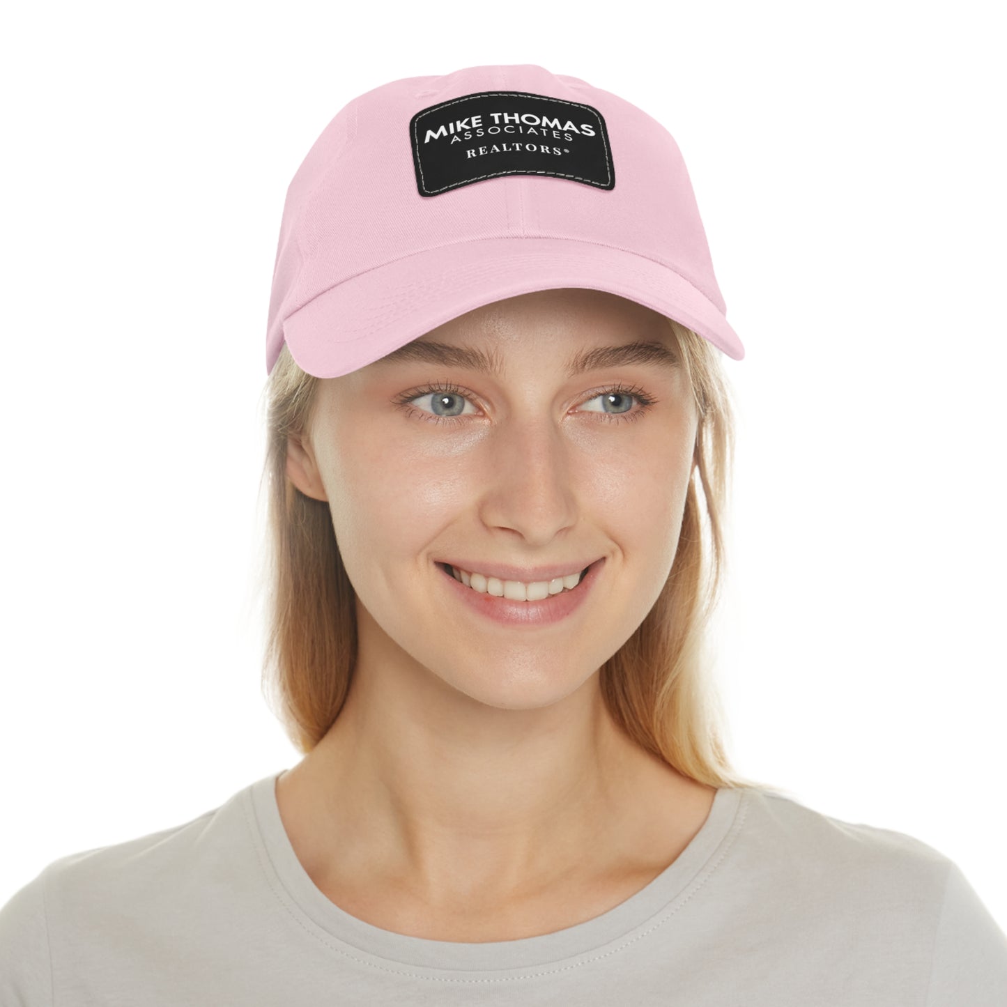 Classic Dad Hat with Leather Patch - Personalized Realtor Cap