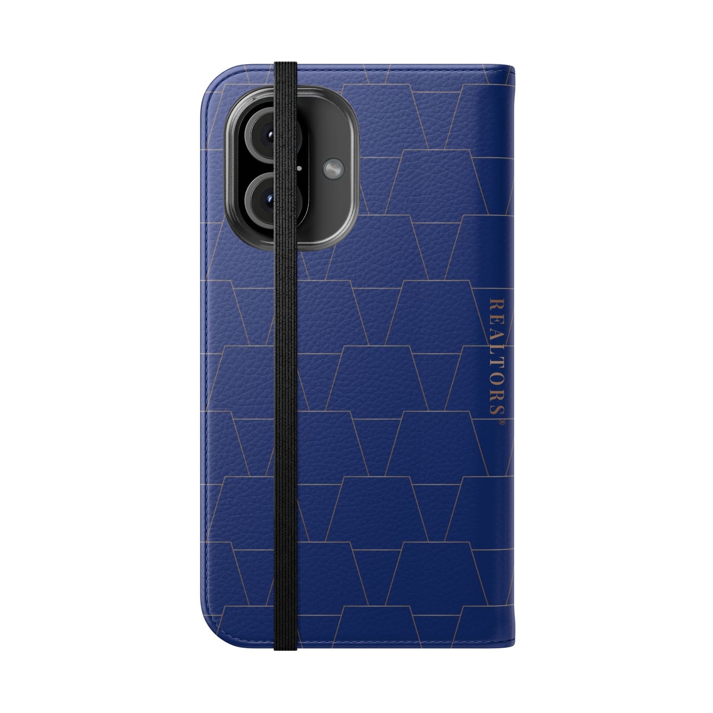 Stylish Flip Case for Smartphones - Geometric Design, Card Slots