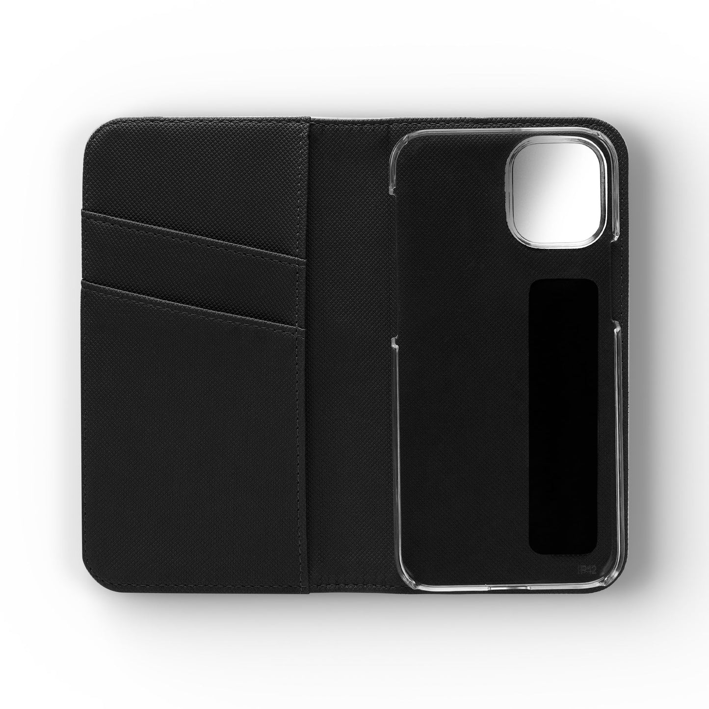 Stylish Flip Case for Smartphones - Geometric Design, Card Slots