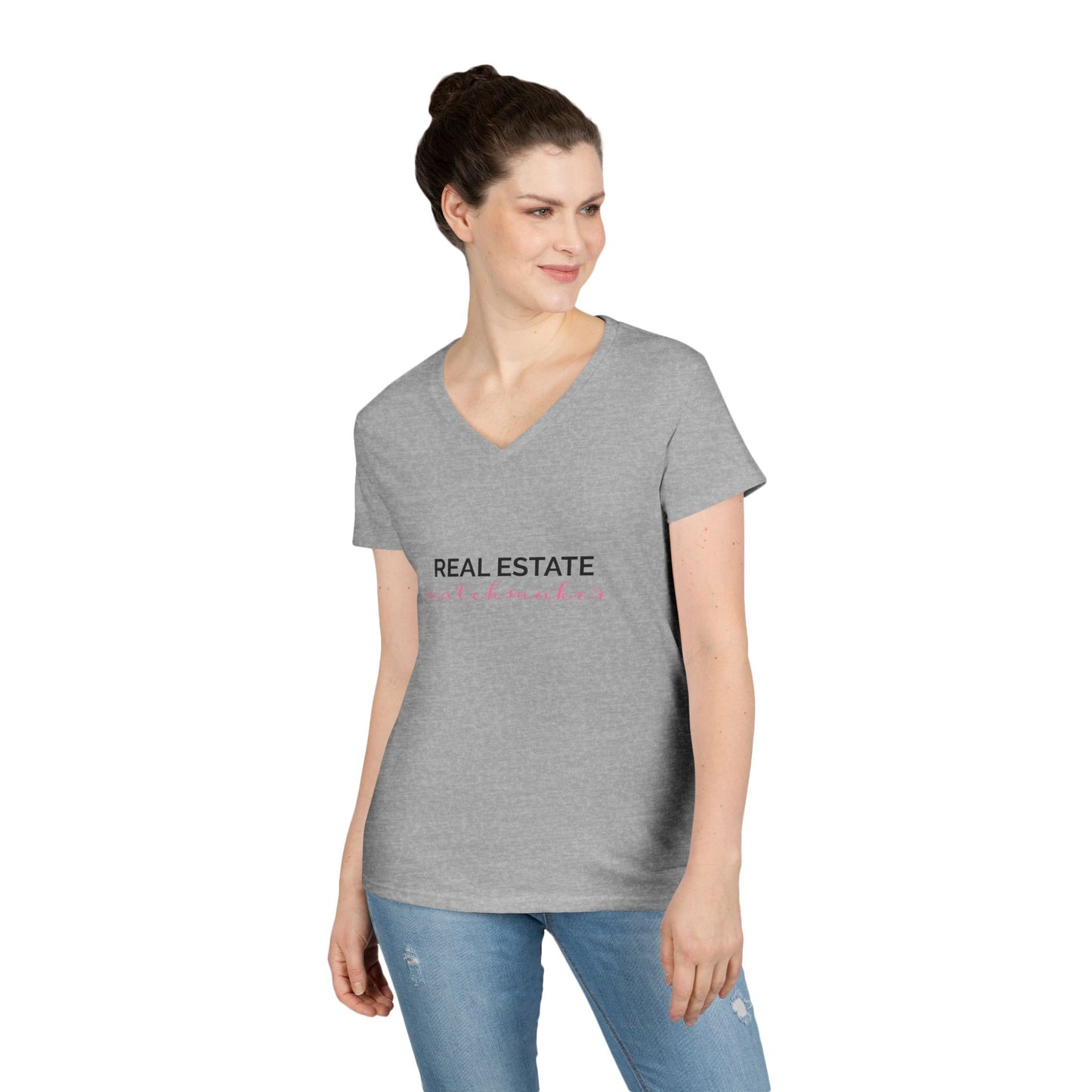 Real Estate Matchmaker V-Neck T-Shirt for Realtors