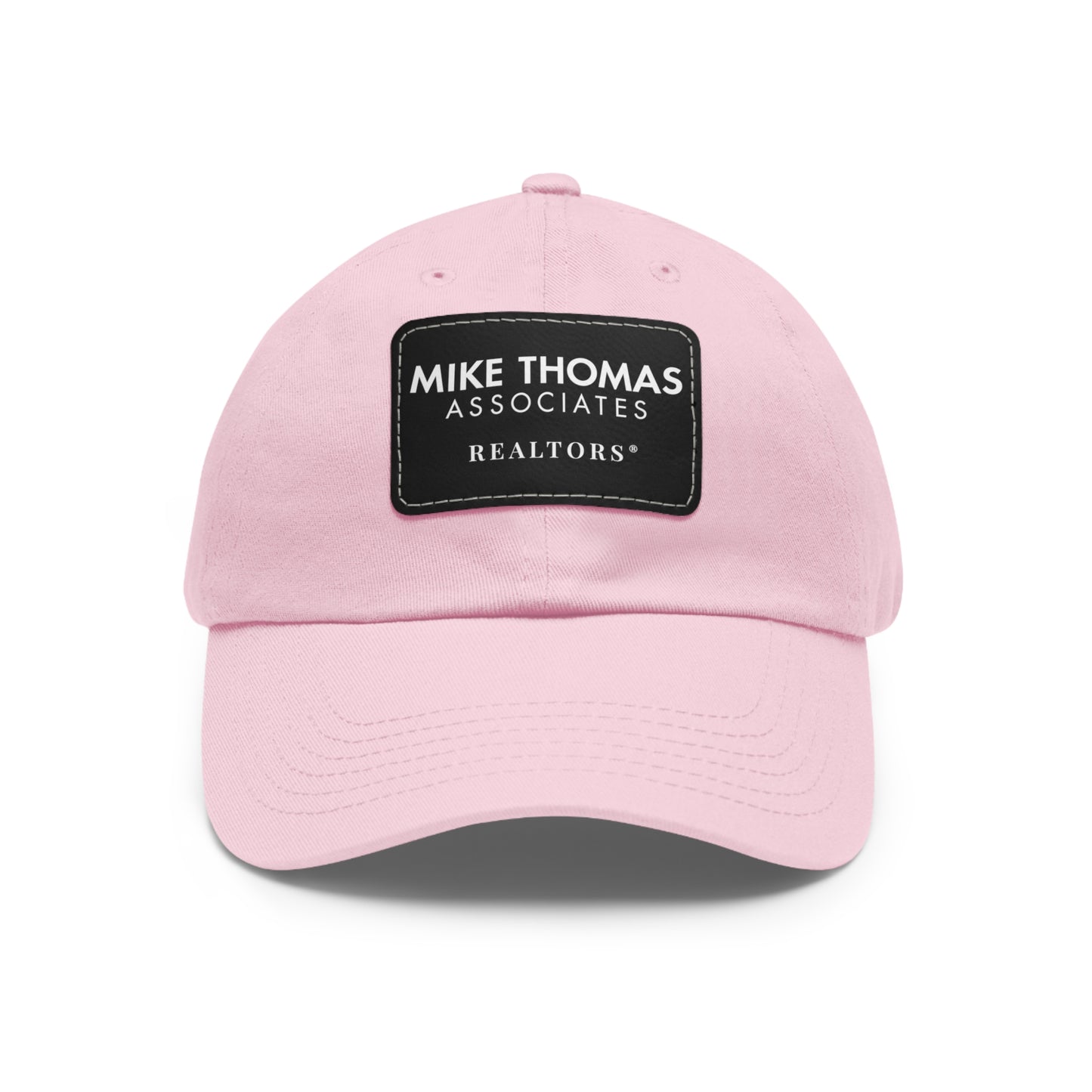 Classic Dad Hat with Leather Patch - Personalized Realtor Cap