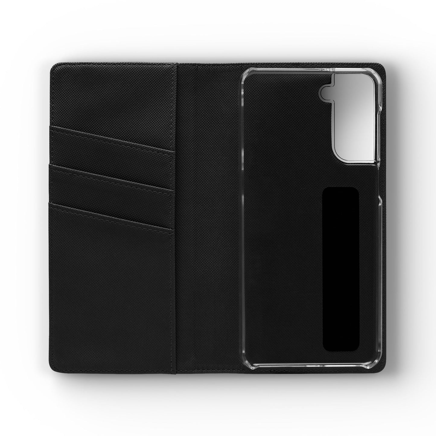 Stylish Flip Case for Smartphones - Geometric Design, Card Slots