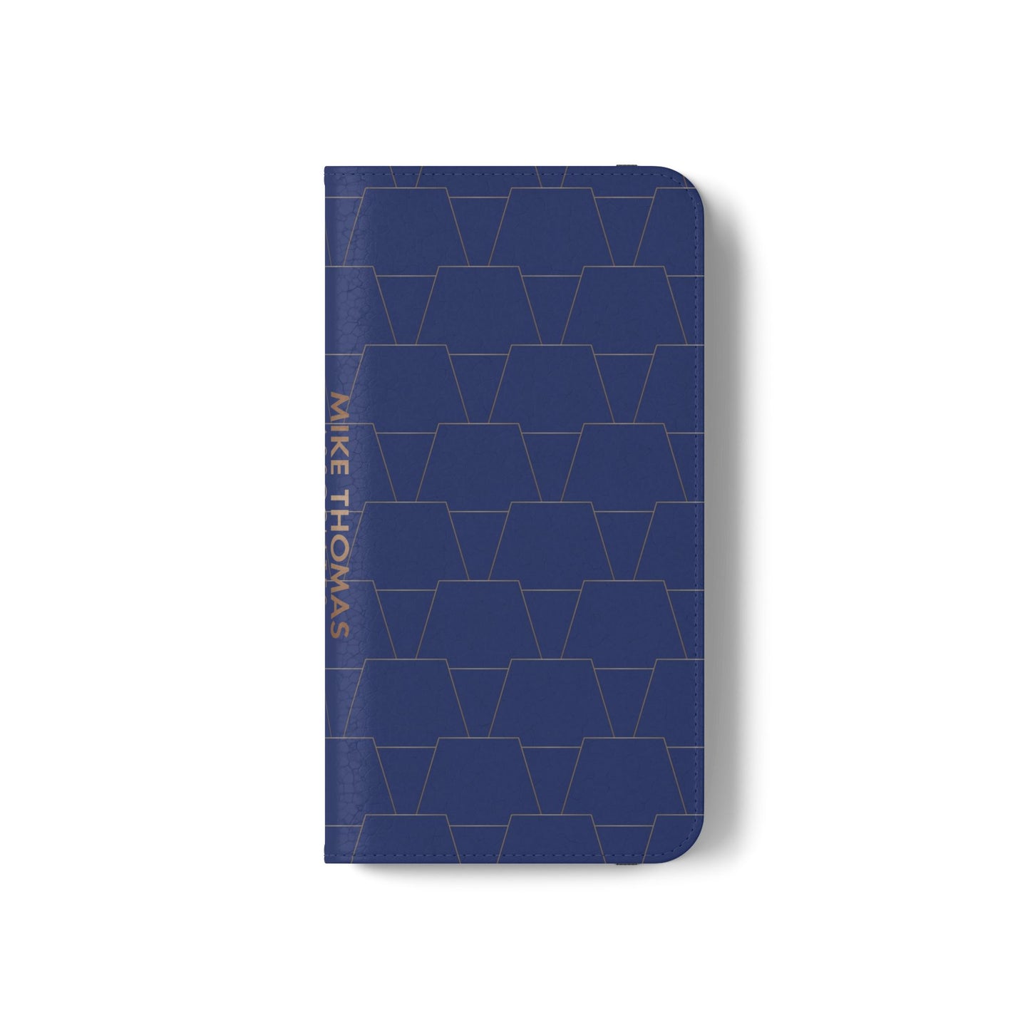Stylish Flip Case for Smartphones - Geometric Design, Card Slots