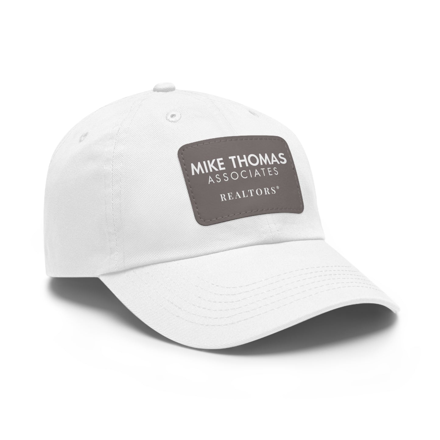 Classic Dad Hat with Leather Patch - Personalized Realtor Cap