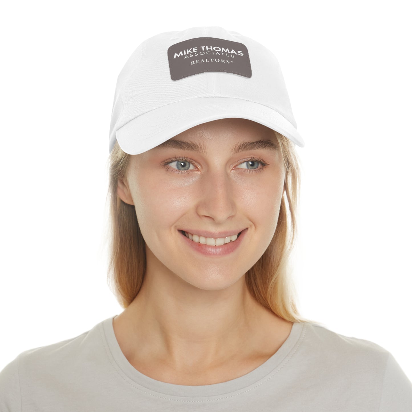 Classic Dad Hat with Leather Patch - Personalized Realtor Cap