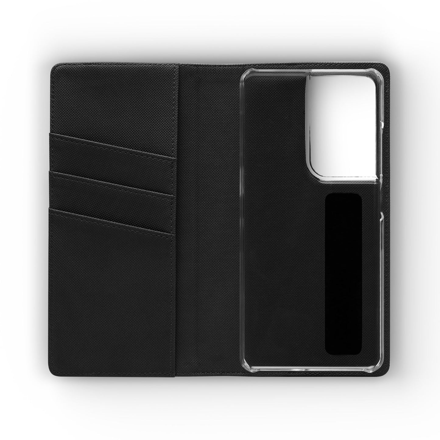 Stylish Flip Case for Smartphones - Geometric Design, Card Slots