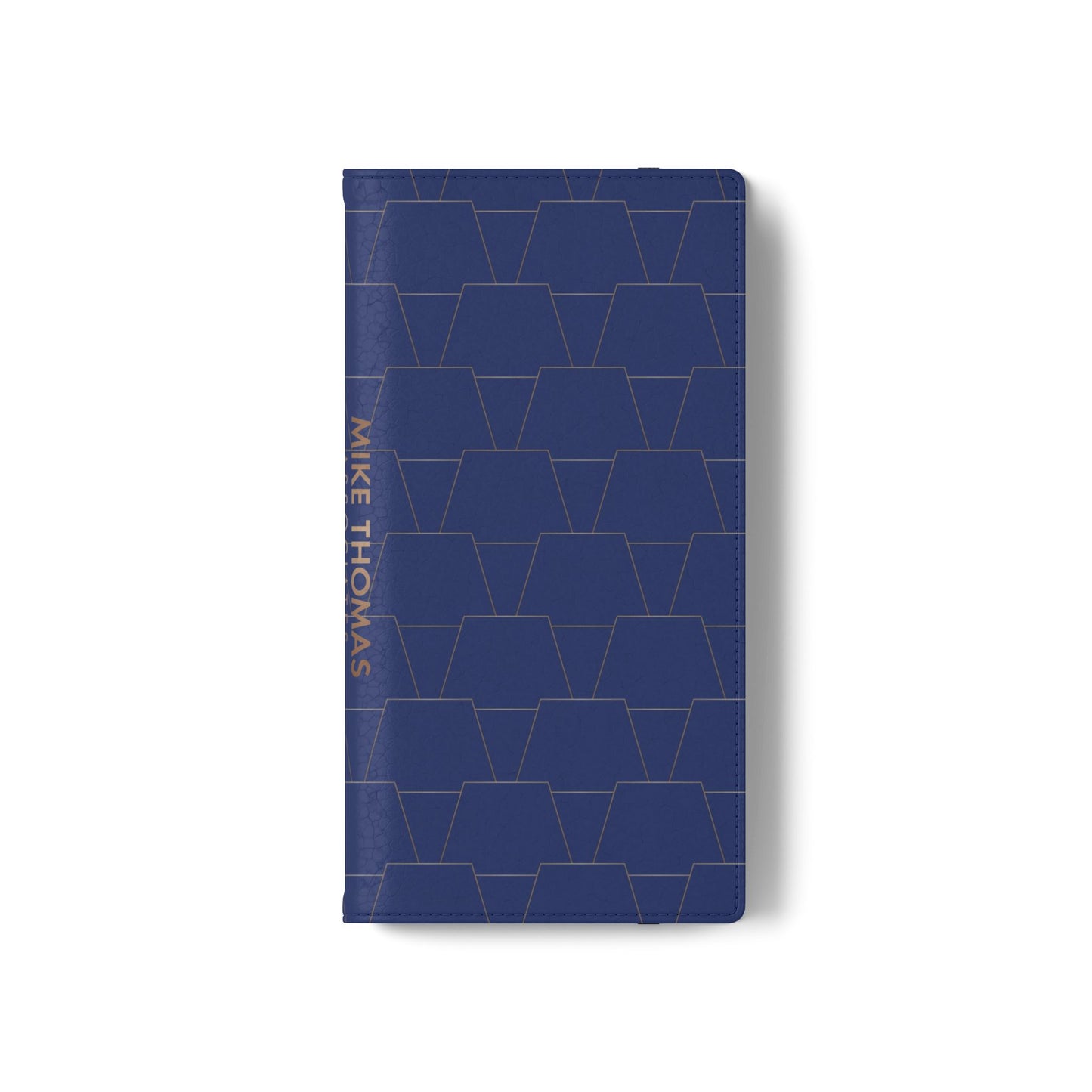 Stylish Flip Case for Smartphones - Geometric Design, Card Slots