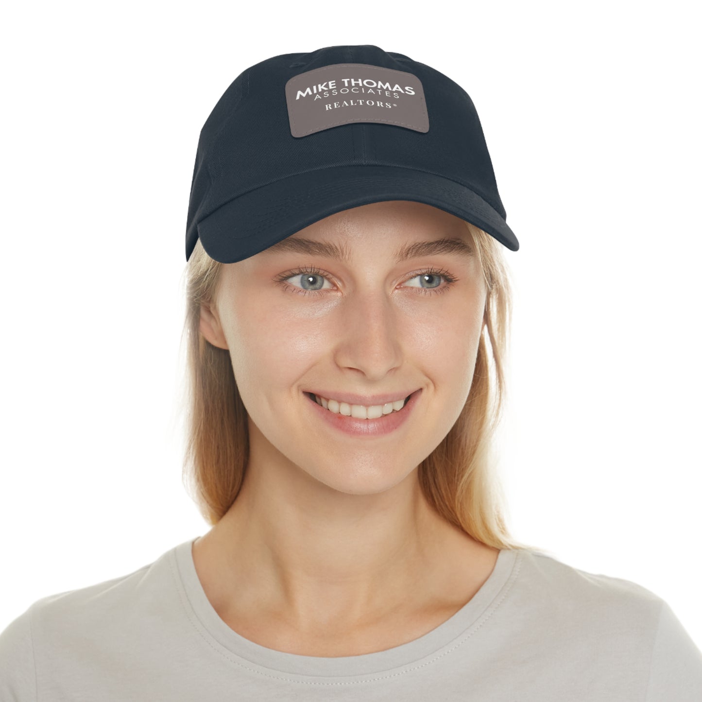 Classic Dad Hat with Leather Patch - Personalized Realtor Cap