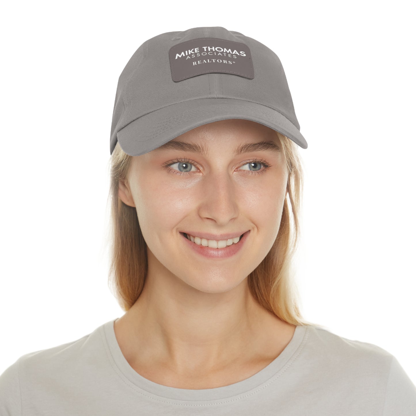 Classic Dad Hat with Leather Patch - Personalized Realtor Cap