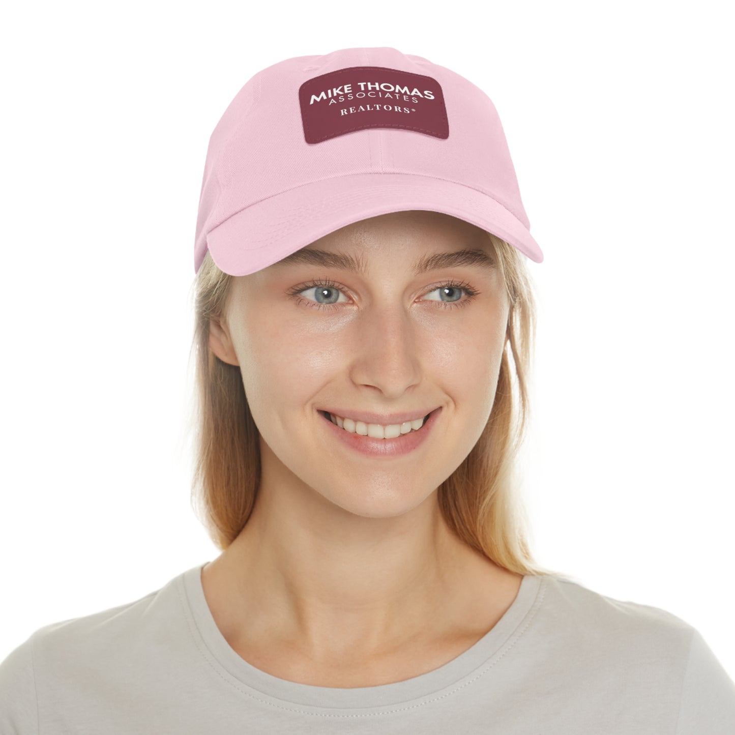 Classic Dad Hat with Leather Patch - Personalized Realtor Cap