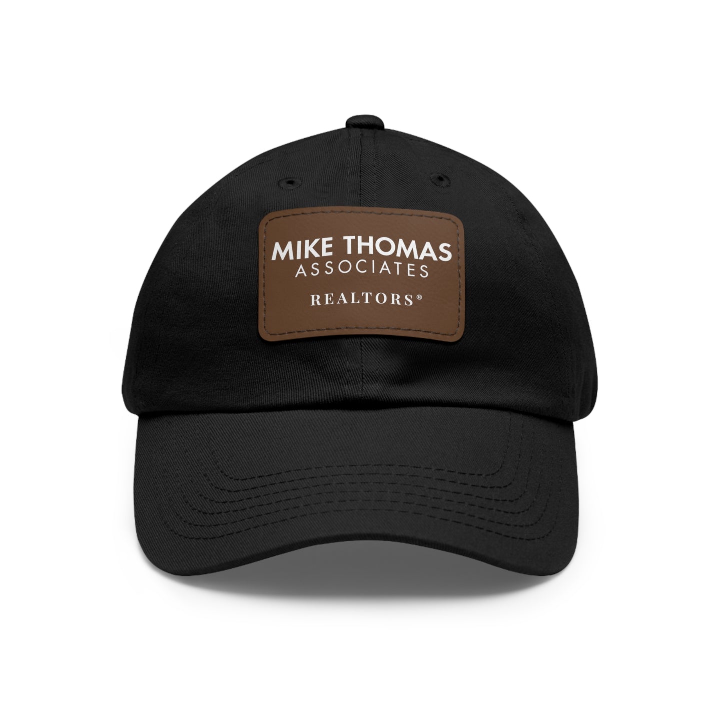 Classic Dad Hat with Leather Patch - Personalized Realtor Cap