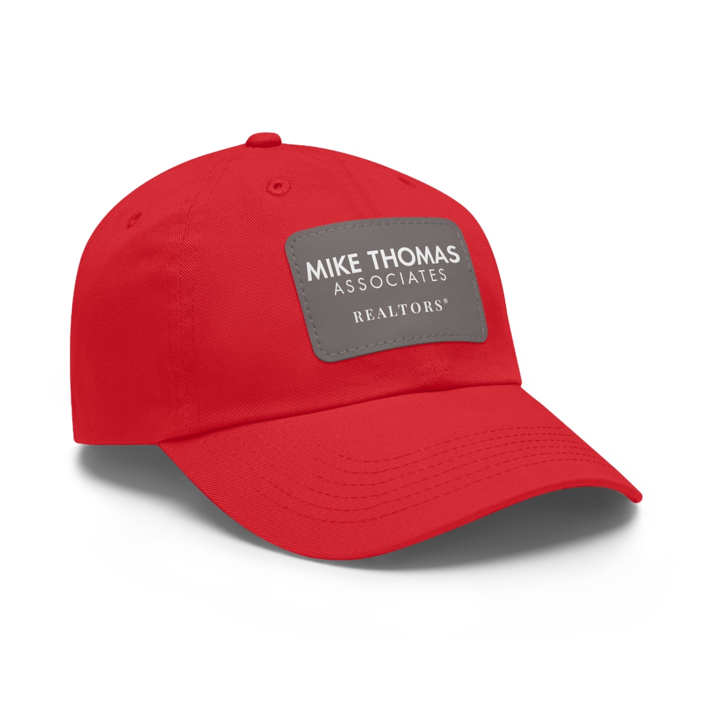 Classic Dad Hat with Leather Patch - Personalized Realtor Cap