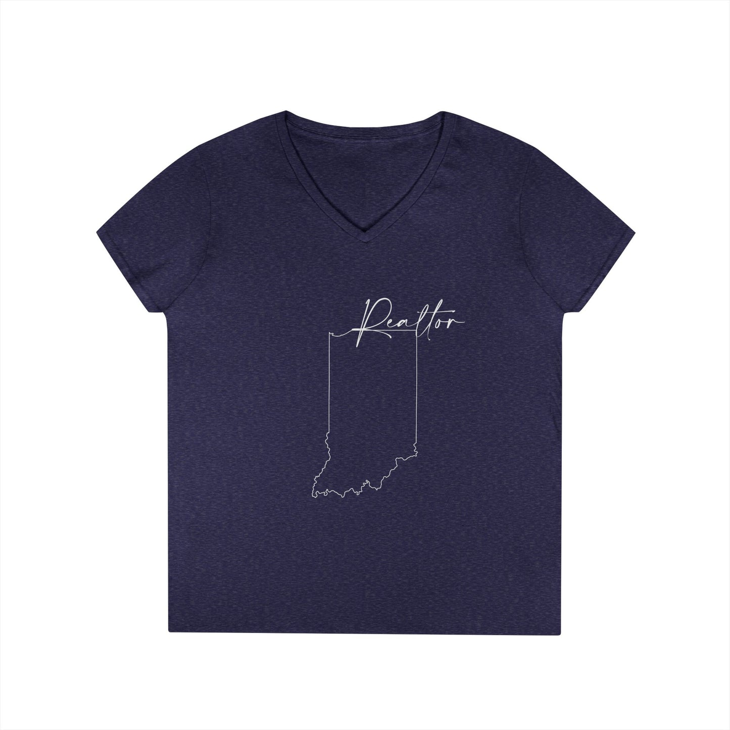 Realtor Indiana Ladies' V-Neck T-Shirt - Chic and Comfortable Style for Real Estate Pros