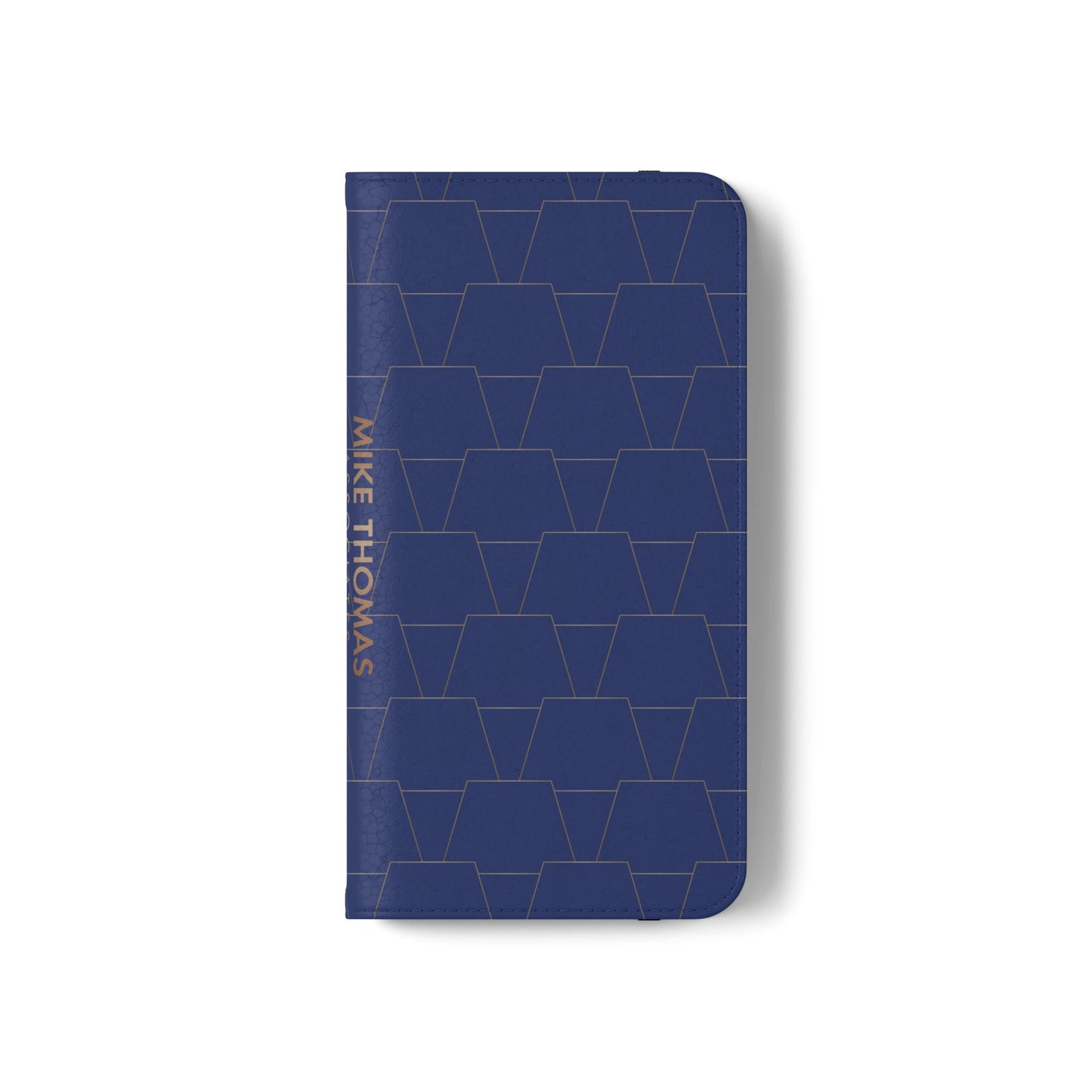 Stylish Flip Case for Smartphones - Geometric Design, Card Slots