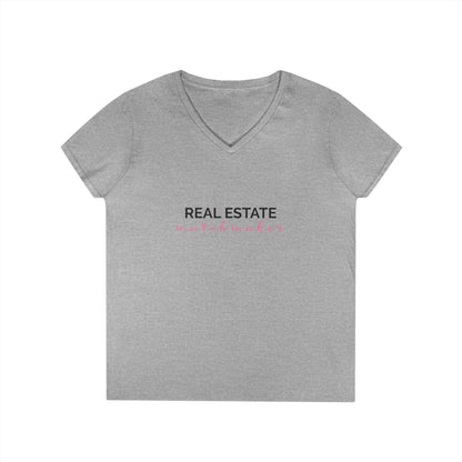 Real Estate Matchmaker V-Neck T-Shirt for Realtors