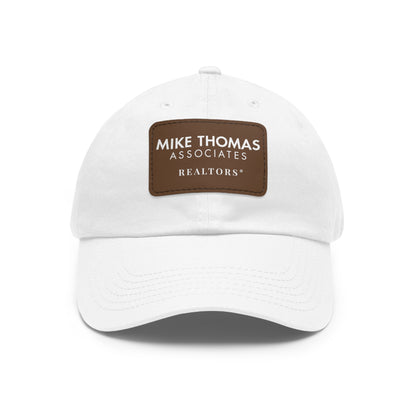 Classic Dad Hat with Leather Patch - Personalized Realtor Cap