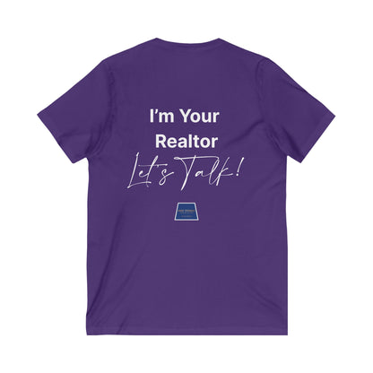 Unisex Jersey Short Sleeve V-Neck Realtor Tee